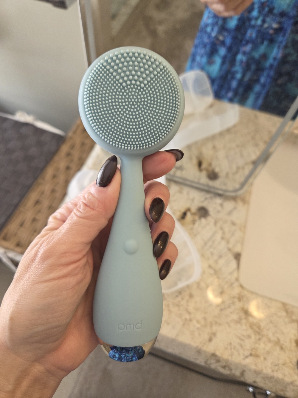 PMD Silicone Facial Cleansing Brush in Light Blue